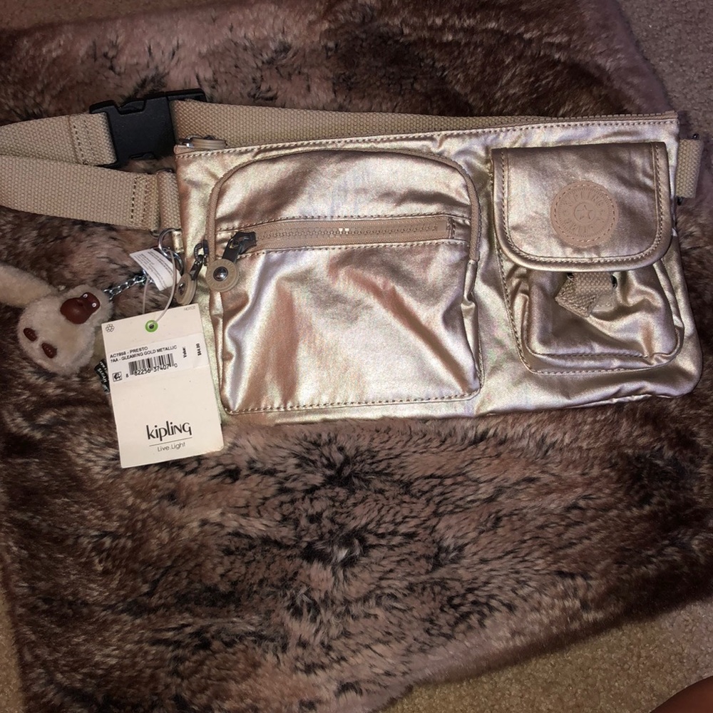 Kipling Metallic Gold Mini Bag